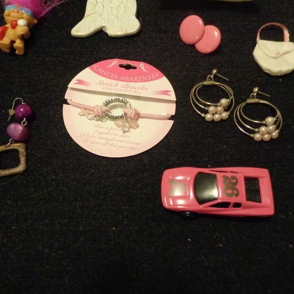 JUNK DRAWER VINTAGE TINY TROLL TOYS & JEWELRY ETC LOT - Picture 5 of 5